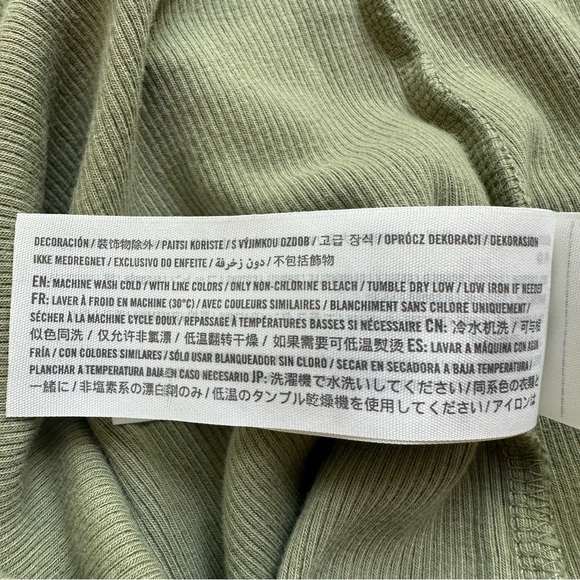 Abercrombie & Fitch Essential High Neck Rib Tank Soft A&F Racerback Large Green - Picture 7 of 7